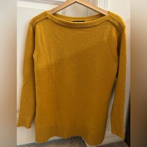 Ann Taylor cashmere boatneck sweater with side slits